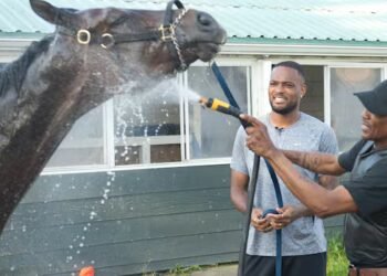 Canada’s Cyle Larin finds relaxation — and a competitive comparison — at the horse-racing track he grew up at