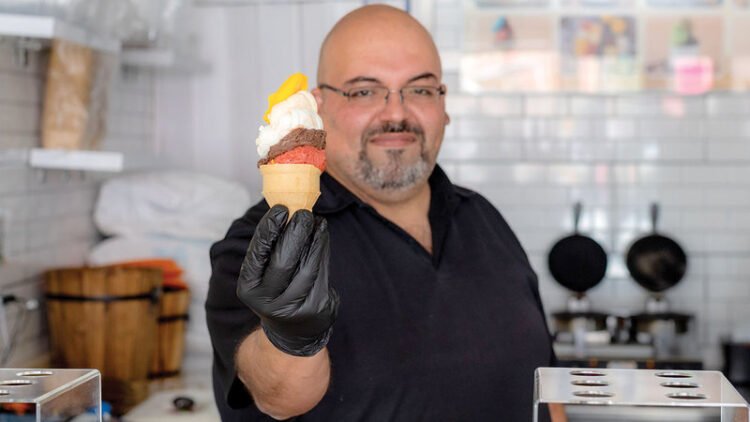 Ice cream with the taste of memories.. Generations pass on the secret of the craftsmanship from Acre to Sharjah