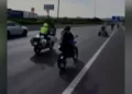 The video of an illegal motorcycle race on the A-7 near Torrent