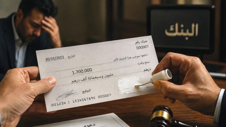 An Arab uses an “imaginary questioner” to write a check for 1.7 million dirhams
