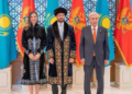 Milatović and his wife in the traditional costume of Kazakhstan
