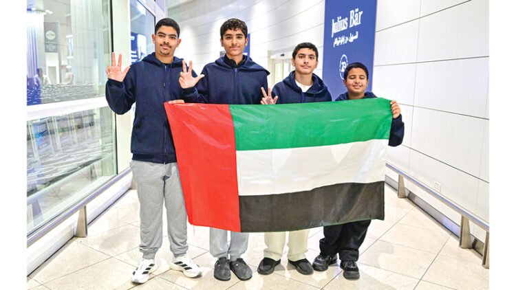 The “Smart Irrigation Train” carries 4 Emirati students to the “Greenwich International Innovation Olympiad”