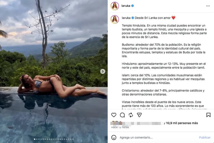 The amazing bikini with which Edurne sweeps the networks, the photo with six million likes of Messi’s wife and the breakup of Ana Mena and Óscar Casas, among the best photos of the celebrity week