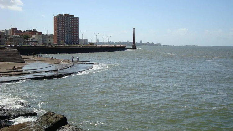 Macabre discovery at the Sarandí breakwater: fishermen found a body tied by its feet between the rocks