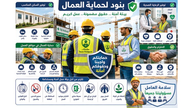 11 commitments to ensure the safety of workers, the most prominent of which is providing adequate housing