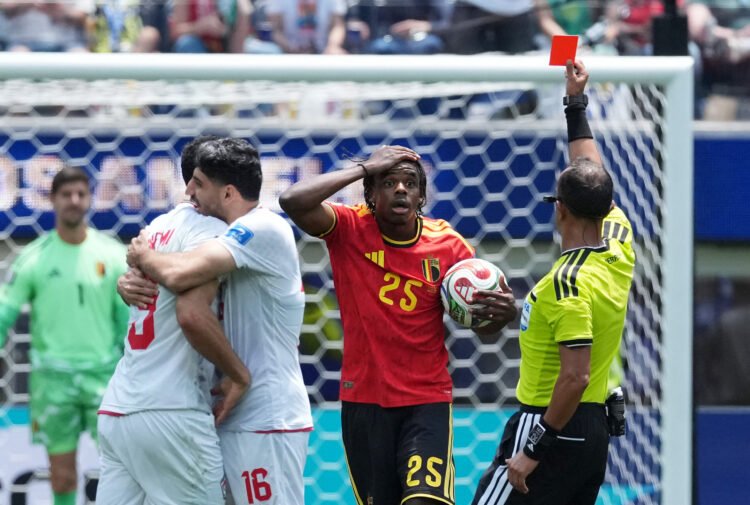 With 10 players, Belgium draws with Iran in the 2026 World Cup