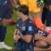 A Paraguayan player steals the referee’s clock against Türkiye