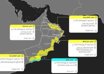 Weather alert: Rainfall and thunderstorms expected in parts of Oman