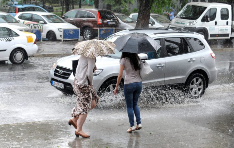 Sunny and very warm weather, possible local storms in the afternoon