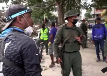 Protests against the armed forces in Venezuela after the earthquakes