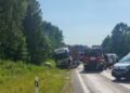 Kraupi head-on collision in Plunge district: a young man was killed in a collision with a logging truck