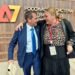 Shor and Shoshoake at a forum in Russia. “You don’t have to be either a Russophile or a Russophobe”
