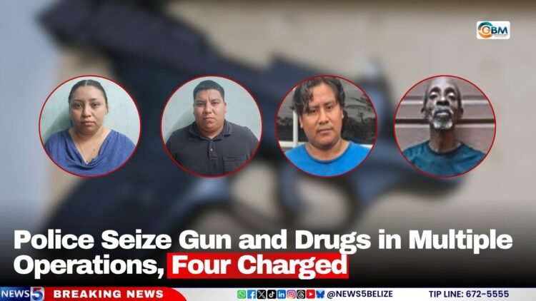 Police Seize Gun and Drugs in Multiple Operations, Four Charged