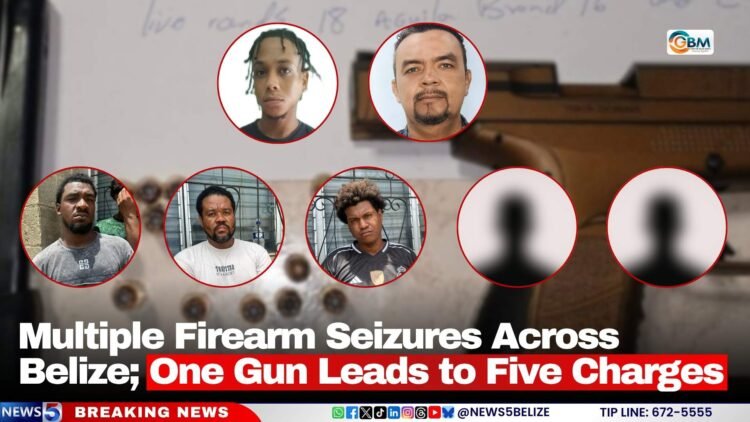 Multiple Firearm Seizures Across Belize; One Gun Leads to Five Charges
