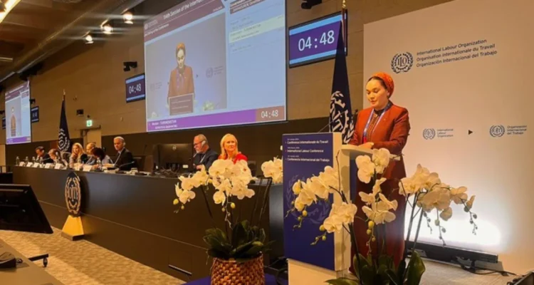 Delegates from Turkmenistan spoke at the 114th session of the International Labour Conference in Geneva