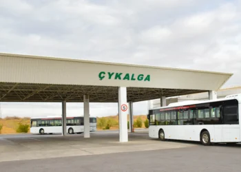 The location of the final stop “Wokzal” in Ashgabat has been changed
