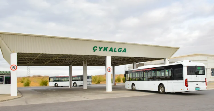 The location of the final stop “Wokzal” in Ashgabat has been changed