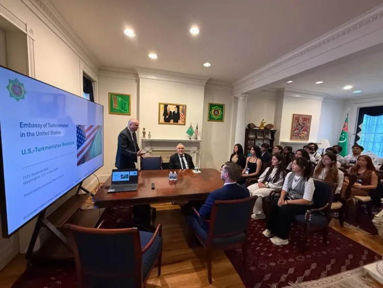 The Ambassador of Turkmenistan to the United States met with participants of the FLEX student exchange program