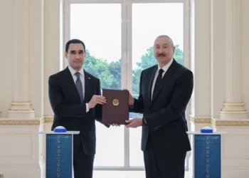 Azerbaijan donated an oil tanker to Turkmenistan