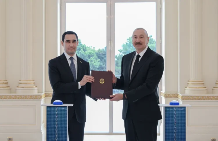 Azerbaijan donated an oil tanker to Turkmenistan