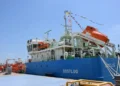 The oil tanker “Dostluk” was welcomed at the port of Turkmenbashy