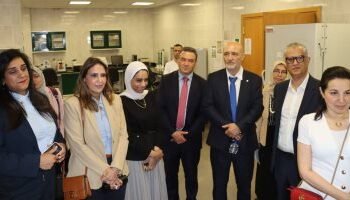 A delegation from the French University of Paris-Saclay visits the Technology Valley at Alexandria University