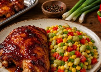 Juicy chicken and a side dish that elevates the dish to a higher level