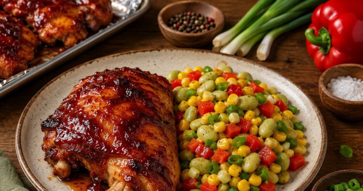 Juicy chicken and a side dish that elevates the dish to a higher level
