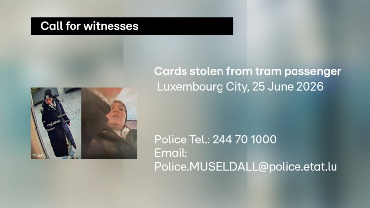 Call for witnesses: Police release photo of suspect in tram theft investigation