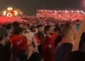 Fans flocked to the monorail to reach the van zone to encourage the Pharaohs.. Video
