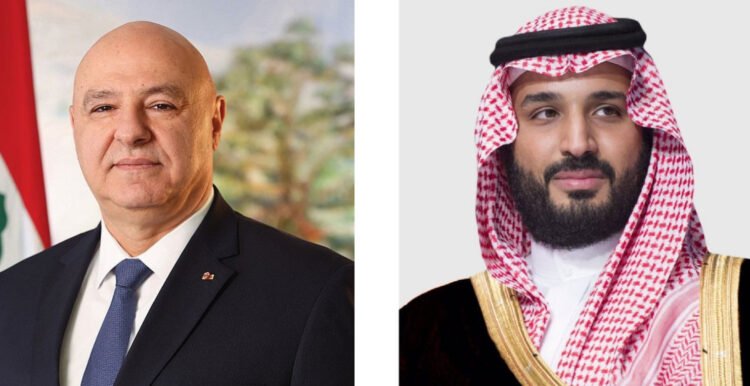 Al-Riyadh newspaper | The Crown Prince receives a phone call from the Lebanese President