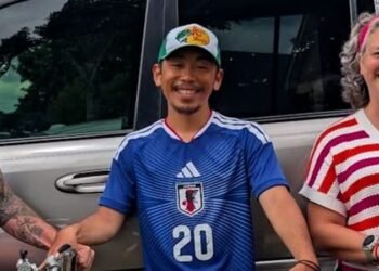 Fan bikes 1,200 miles to watch Japan play World Cup game