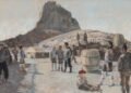 Portrait of woman high jumper at auction of Greenlandic art