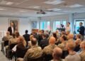 The Minister of Defense gives a speech to the Arctic Command