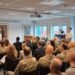 The Minister of Defense gives a speech to the Arctic Command