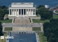 Reflecting Pool liner cut with sharp knife or razor, National Park Service saysEarlier in the week Donald Trump blamed vandals for "a 300 foot long gash" in the pool and accused someone of putting fertiliser in the water.11 hrs agoUS & Canada