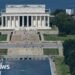 Reflecting Pool liner cut with sharp knife or razor, National Park Service saysEarlier in the week Donald Trump blamed vandals for "a 300 foot long gash" in the pool and accused someone of putting fertiliser in the water.11 hrs agoUS & Canada