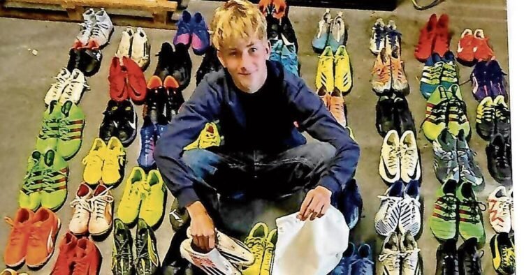 100 pairs of soccer shoes for a good cause