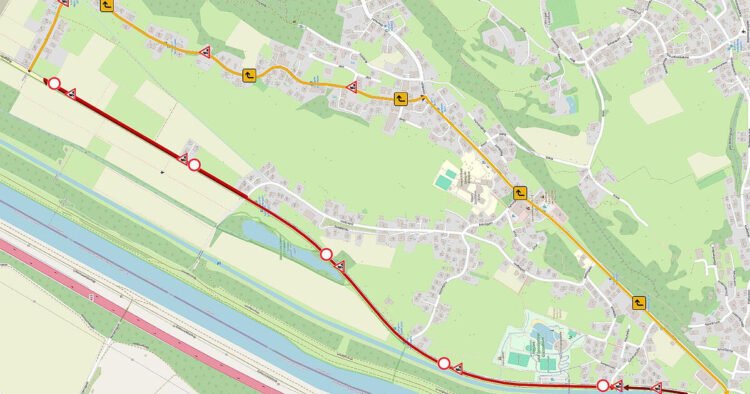 Ruggeller Strasse closed due to paving work