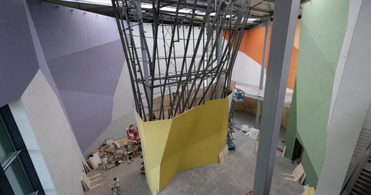 Climbing hall: Soon you’ll be heading up high