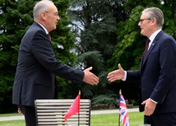 Swiss president talks free trade with UK PM Starmer in Evian