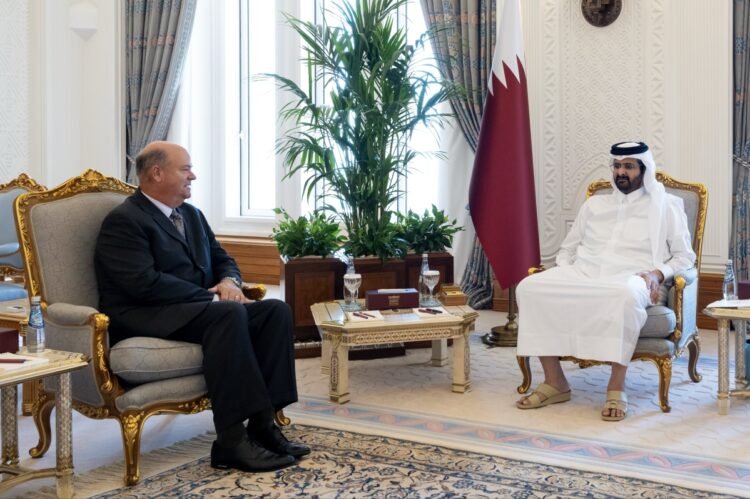 His Highness the Deputy Emir receives the Chairman and CEO of ConocoPhillips
