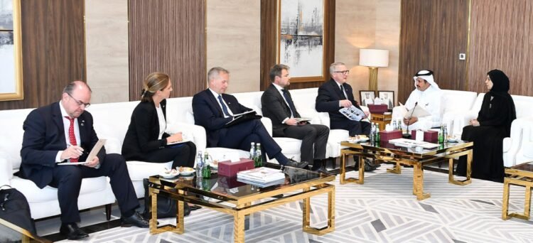 Qatar Chamber President discusses trade cooperation with a Finnish delegation