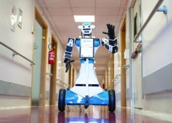 This robo can stand in for a doctor working remotely, or bring a patient water