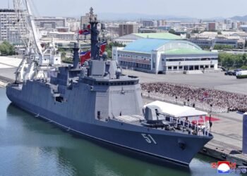 North Korea’s Kim unveils plans for 10,000-ton warships, nuclear navy