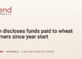 Iran discloses funds paid to wheat farmers since year start