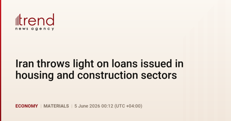PremiumIran throws light on loans issued in housing and construction sectors
                
                    00:12 (UTC+04)
                    Economy