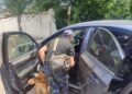 Drug fighters check visitors and cars near Moldovanovka prisons