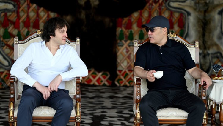 How was the Prime Minister of Georgia greeted on the shores of Issyk-Kul? Video