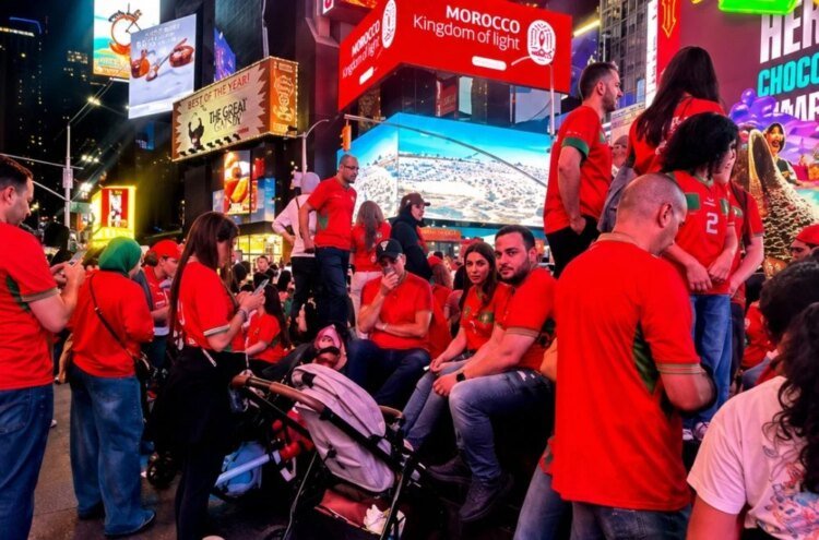 World Cup 2026: Times Square is adorned with red and green before the Morocco-Brazil clash